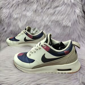 Nike Air Max Thea Jacquard Premium Print Shoes Womens Size 5.5 Ivory Blue Grey